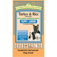 james wellbeloved Turkey and Rice Pouches Puppy