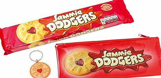 Jammie Dodger  lovers gift set includes pencil case, key ring and Jammie Dodgers