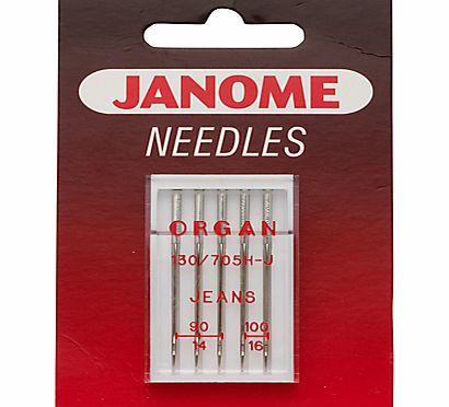 Janome Denim Needles, Pack of 5