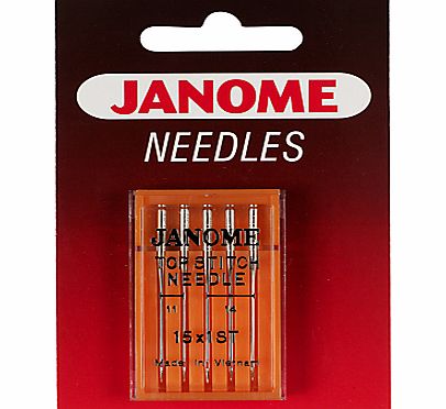 Janome Top Stitch Needles, Assorted, Pack of 5