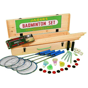 Jaques Badminton Set Game with Four Rackets-