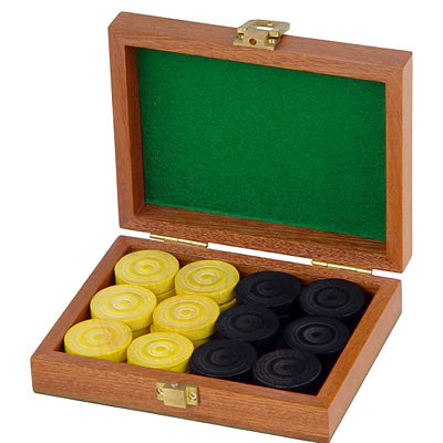 Jaques Boxwood Draughts Set (53221 - Boxwood Draughts