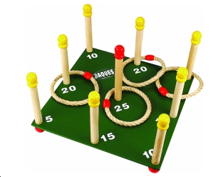 Jaques Nine Pin Quoits Games Set