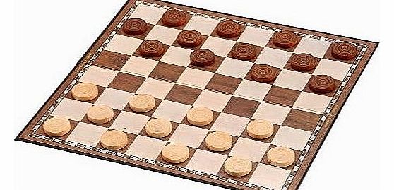 Draughts Board Game - Draughts Set 15`` Board and Pieces - Jaques London