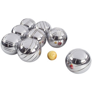 Jaques Set of 8 Boules in Metal Presentation Case