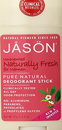 Jason Natural Products Clearly Fresh amp; Natural Unscented Deodorant For Women 75 ml