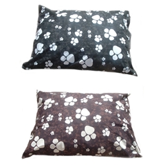 Small Brown Paw Print Dog Mattress by Jason Yates