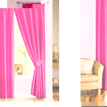 java Cerise Lined Curtains 168x229cm