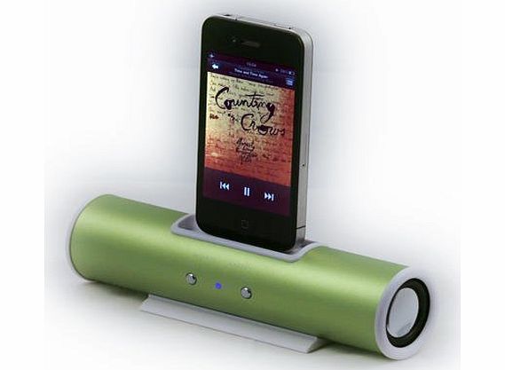 Jazooli Green Music Angel Tube Speaker Dock for iPhone amp; iPod