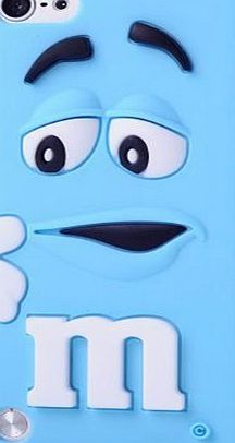 JBG Blue Ipod Touch 5 5th 3d Cartoon Milk Bean /Mamp;Ms chocolate bean Soft Silicone Back Cover Case for Apple Ipod Touch 5 5th