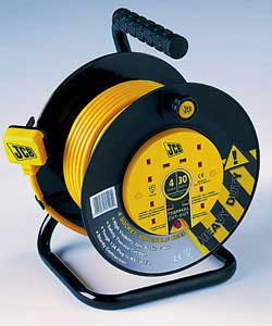 JCB 30m 4 Socket Heavy Duty Cable Reel