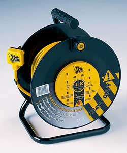 jcb 4 Gang 40M 13 amp Cable Reel