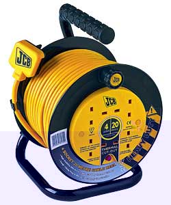 JCB 50m 4 Socket Heavy Duty Cable Reel