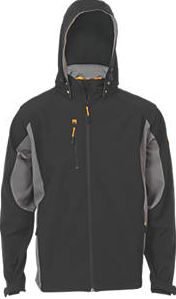 JCB, 1228[^]1943F Stretton Soft Shell Jacket Black/Grey Medium