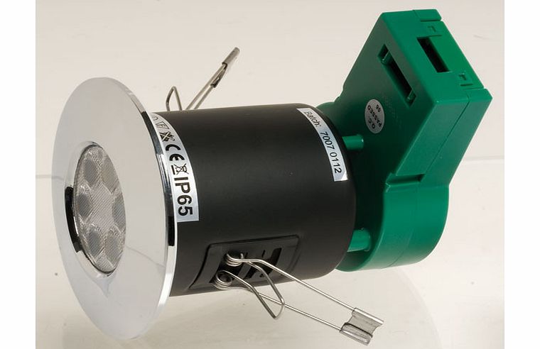 JCC 7W LED Mains Downlight Fire Rated Chrome Bezel