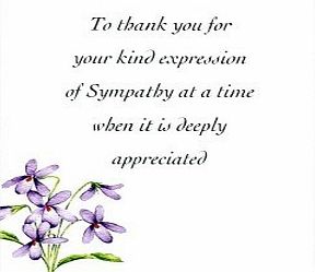 Jean Barrington Floral thank you sympathy cards - pack of 10