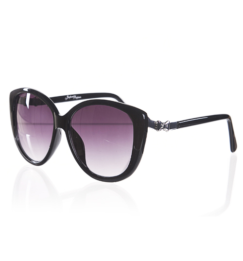 Jeepers Peepers Black Retro 50s Dhalia Sunglasses from