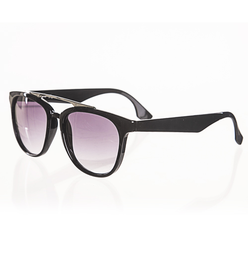 Black Retro Dylan Wayfarer Sunglasses from