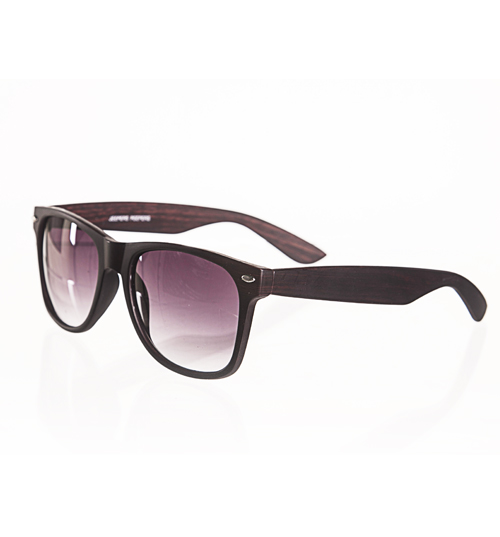 Jeepers Peepers Dark Wood Fred Wayfarer Sunglasses from Jeepers