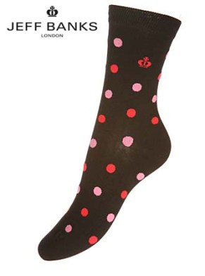 Jeff Banks Ladies 2 Pair Jeff Banks Saintes Socks Grey