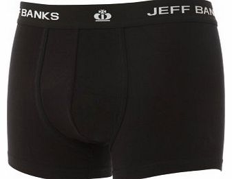 Mens Jeff Banks Durham Fitted Hipster Trunk Boxer Shorts - Large - Black