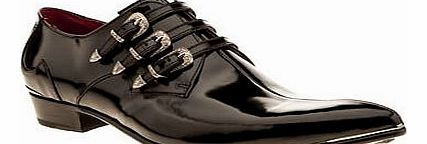 Jeffery West mens jeffery west black capone monk shoes