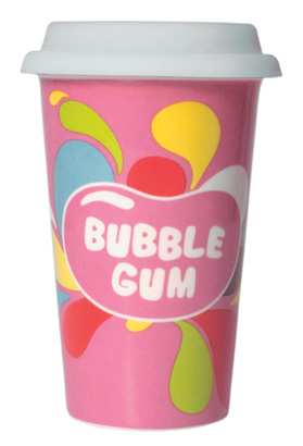 Jelly Belly Ceramic Travel Mug - Bubble Gum