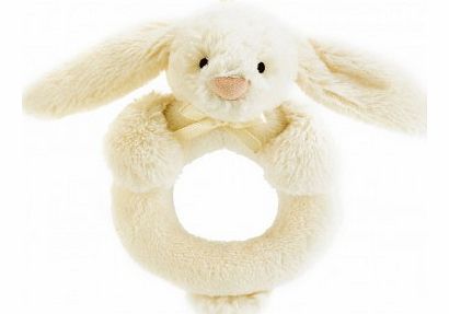 Jellycat Bashful Cream Bunny Ring Rattle `One size