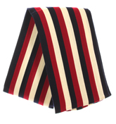 Jeremy McAlpine Navy, Red and White Stripe Scarf