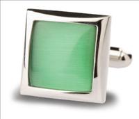 Jermyn Shirts 055/B Green Cushion Cats Eye Cufflinks