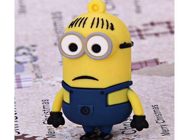 8GB Portable Unique Design Despicable Me Cartoon Character Minions Mark Style USB Flash Memory - Yellow