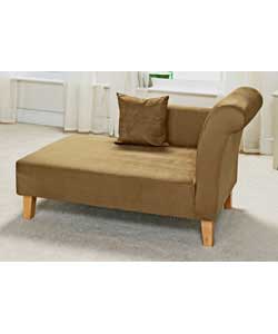 Chaise - Camel Faux Suede