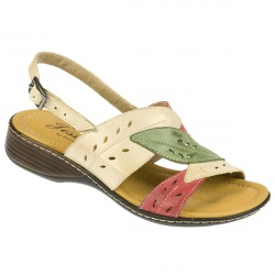 Female Ella Leather Upper Leather Lining Casual in Beige Multi, Black Multi, WHITE MULTI