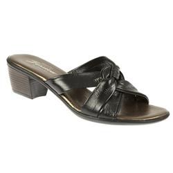 Female Ella Leather Upper Leather Lining Comfort Sandals in Black, Bronze