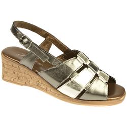 Female Marie Leather Upper Leather Lining Comfort Sandals in Gold Multi