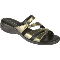 Female Quartz Leather Upper Leather Lining Comfort Small Sizes in Pewter