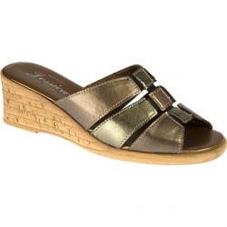 Jessica Female Sapphire Leather Upper Leather Lining Comfort Small Sizes in Bronze Pewter