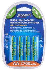 NiMh Batteries, AA 2700mAh, Pack of 4
