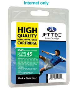 jet Tec HP45 Remanufactured Black Cartridge