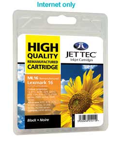 jet Tec Lexmark 10N0016 Remanufactured Black Cartridge