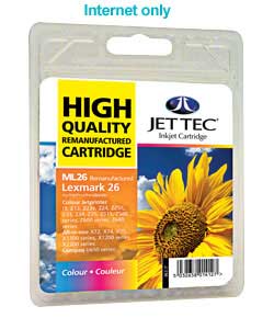 jet Tec Lexmark 10N0026 Remanufactured Colour Cartridge