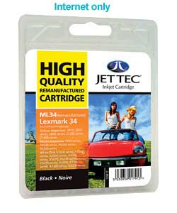 jet Tec Lexmark 18L0034 Remanufactured Black Cartridge