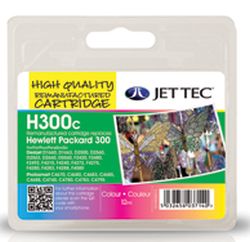 JetTec---Ink-Cartridge HP300 COL CC643EE Black Remanufactured Ink