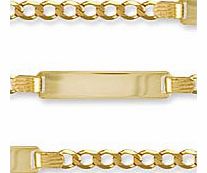 9ct Solid Gold childrens Curb ID Bracelet