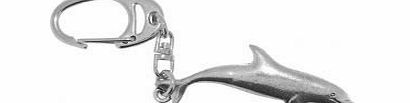 JEWELLERY GIFT PALACE Solid Pewter Dolphin Keyring / Bag Charm Gift-