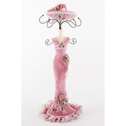 Jewellery Mannequin - Pink Velvet Dress