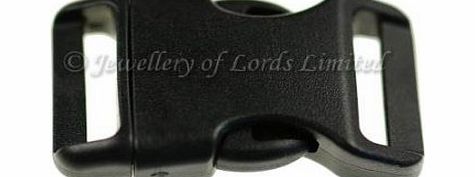 Jewellery of Lords Limited Jewellery of Lords Pack of 10 3/4`` Black Quick Side Release Buckles