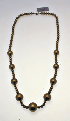Retro 80s Gold Ball Fashion Necklace