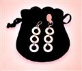 Jewellery Tripe circle drop earrings