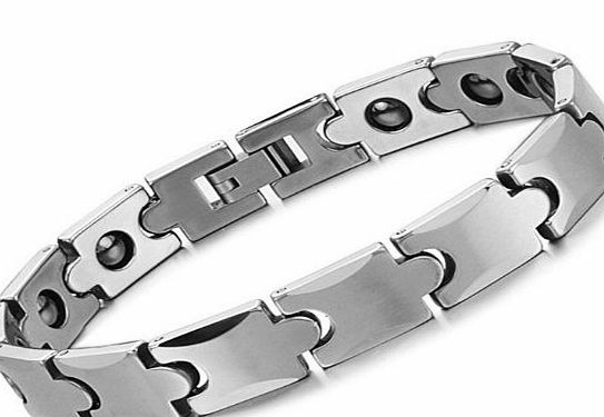 JewelryWe Fashion Jewelry Magnetic Tungsten Carbide Bracelet for Men